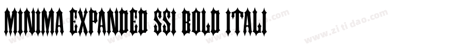 Minima Expanded SSi Bold Italic字体转换
